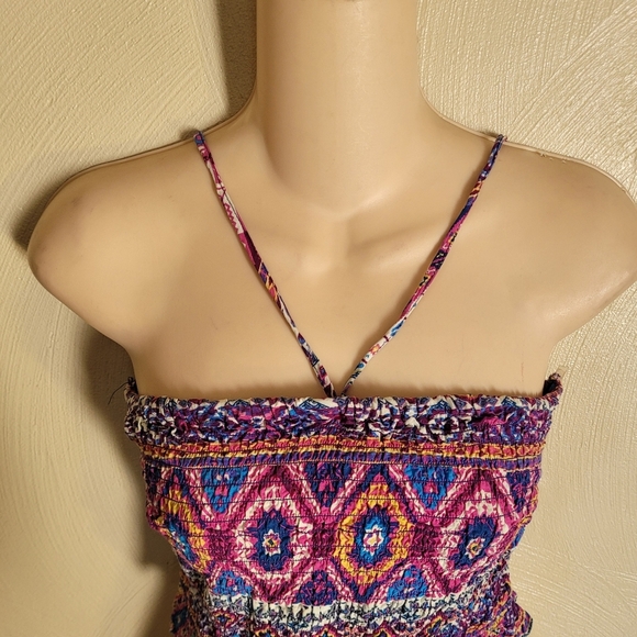 Flying Tomato Purple Multi-color Cinched Cropped Tube Top Size Women's Large - Picture 3 of 7